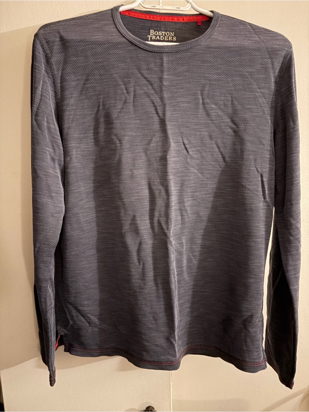 Boston Traders Men's Long Sleeve Crew Neck Shirt - Grey